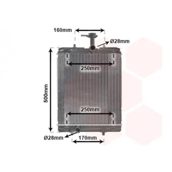 Radiateur, refroidissement du moteur VAN WEZEL 53002360