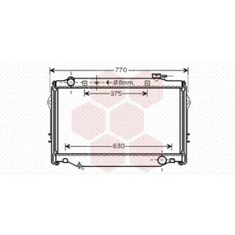 Radiateur, refroidissement du moteur VAN WEZEL 53002375