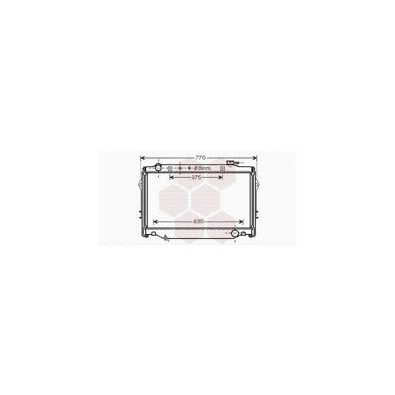 Radiateur, refroidissement du moteur VAN WEZEL 53002375