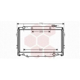 Radiateur, refroidissement du moteur VAN WEZEL 53002377