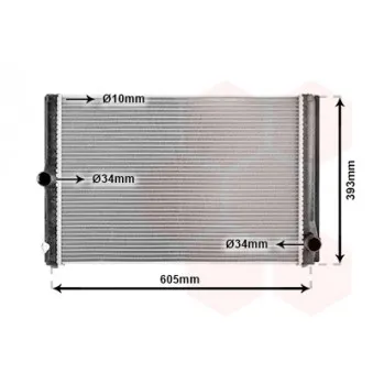 Radiateur, refroidissement du moteur VAN WEZEL 53002400