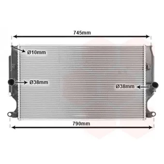 Radiateur, refroidissement du moteur VAN WEZEL 53002402