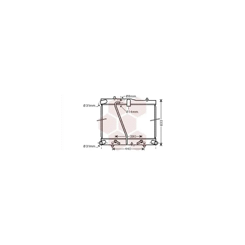 Radiateur, refroidissement du moteur VAN WEZEL 53002434