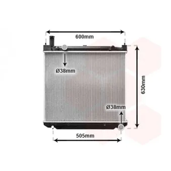 Radiateur, refroidissement du moteur VAN WEZEL 53002471