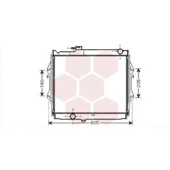 Radiateur, refroidissement du moteur VAN WEZEL 53002472