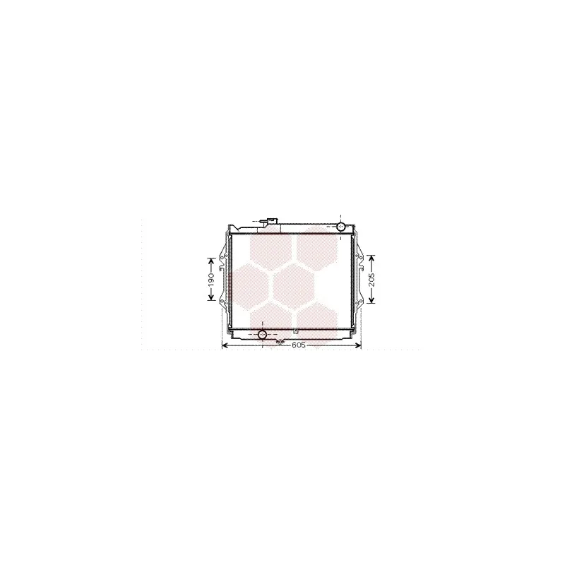 Radiateur, refroidissement du moteur VAN WEZEL 53002472