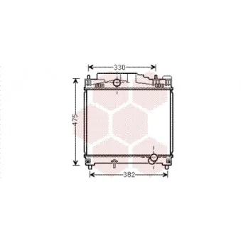 Radiateur, refroidissement du moteur VAN WEZEL 53002502