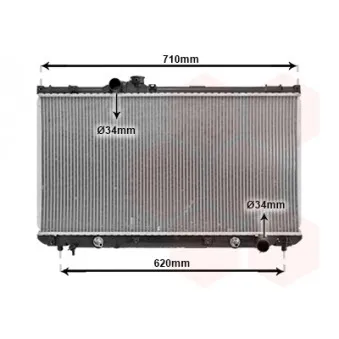 Radiateur, refroidissement du moteur VAN WEZEL 53002556