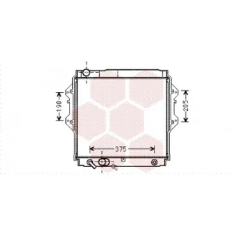 Radiateur, refroidissement du moteur VAN WEZEL 53002561