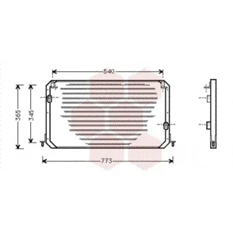 Condenseur, climatisation VAN WEZEL 53005224