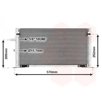 Condenseur, climatisation VAN WEZEL 53005265