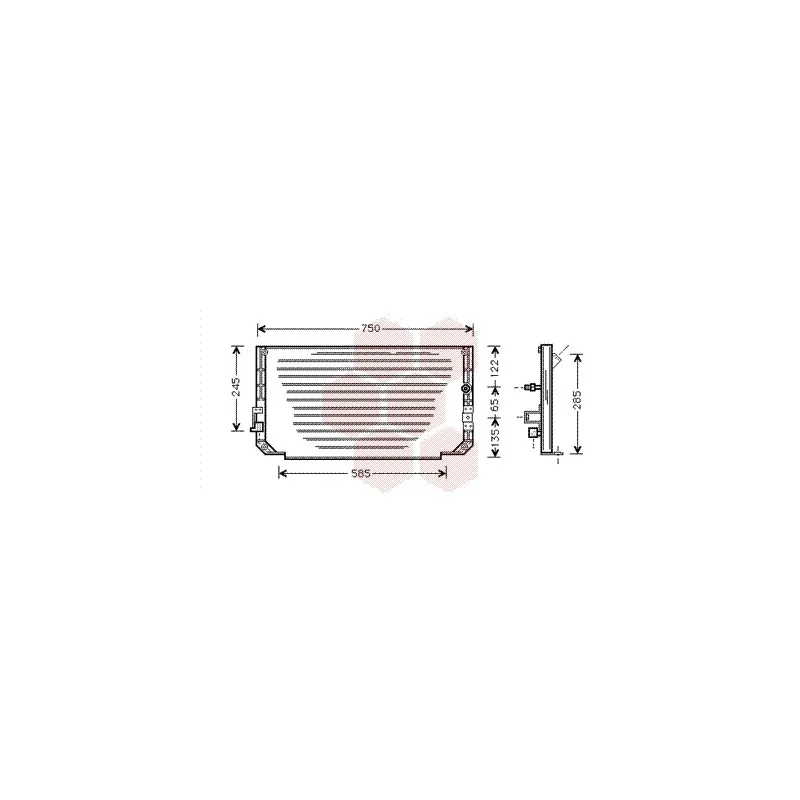 Condenseur, climatisation VAN WEZEL 53005271