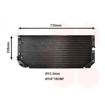 Condenseur, climatisation VAN WEZEL 53005279