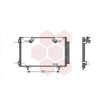 Condenseur, climatisation VAN WEZEL 53005327