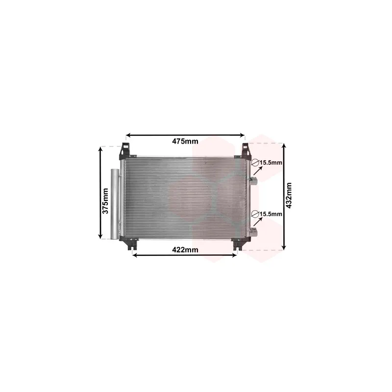 Condenseur, climatisation VAN WEZEL 53005404