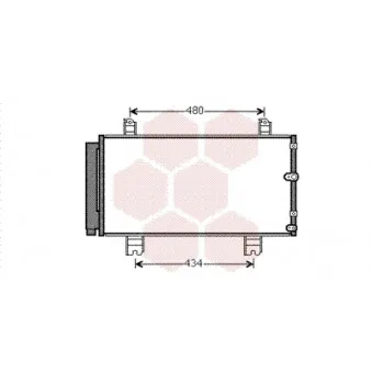 Condenseur, climatisation VAN WEZEL 53005572