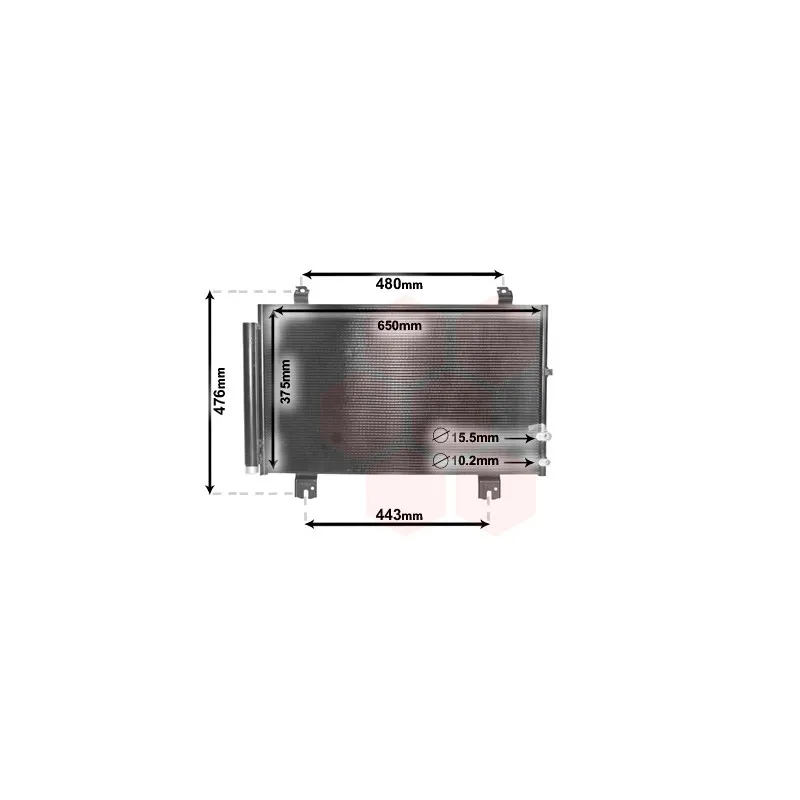 Condenseur, climatisation VAN WEZEL 53005662