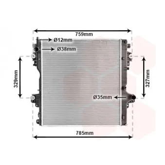 Radiateur, refroidissement du moteur VAN WEZEL 53012707