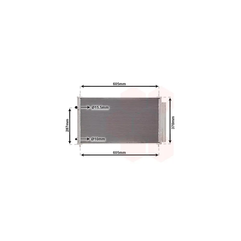 Condenseur, climatisation VAN WEZEL 53015709
