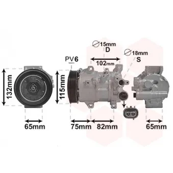 Compresseur, climatisation VAN WEZEL 5301K701