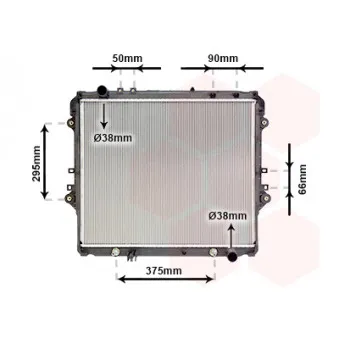 Radiateur, refroidissement du moteur VAN WEZEL 54002757
