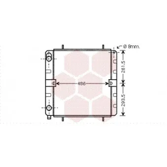 Radiateur, refroidissement du moteur VAN WEZEL 58002032