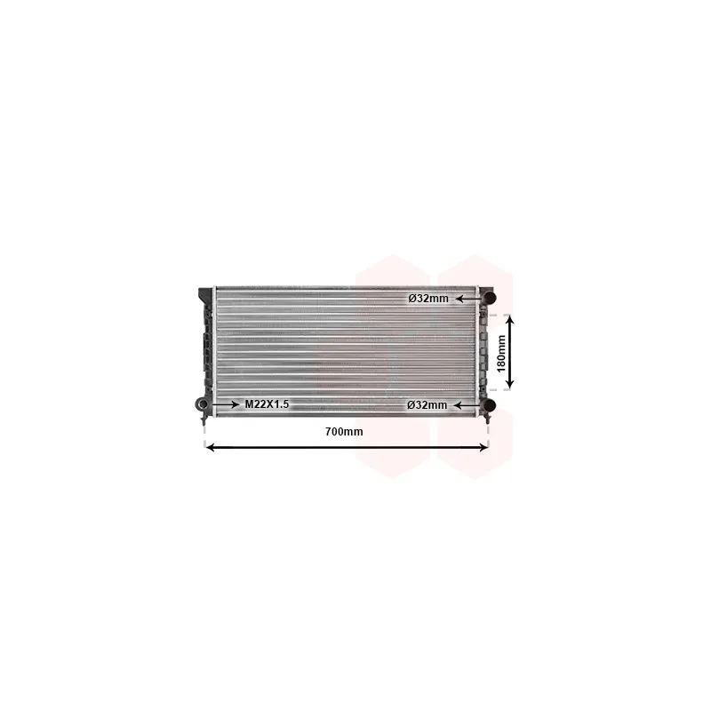 Radiateur, refroidissement du moteur VAN WEZEL 58002072