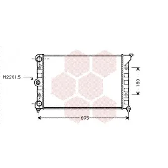 Radiateur, refroidissement du moteur VAN WEZEL 58002078