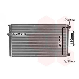 Radiateur, refroidissement du moteur VAN WEZEL 58002105