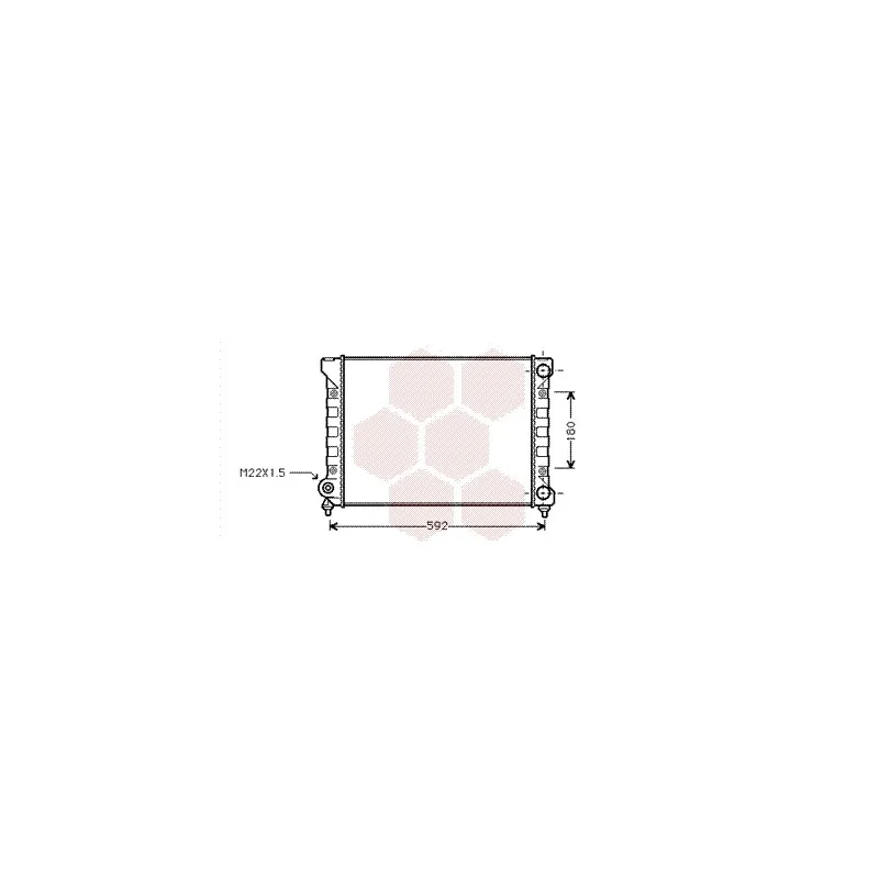 Radiateur, refroidissement du moteur VAN WEZEL 58002111