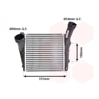 Intercooler, échangeur VAN WEZEL 58004263