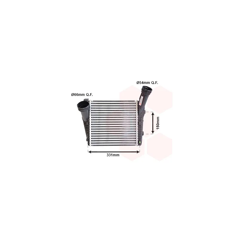 Intercooler, échangeur VAN WEZEL 58004263