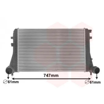 Intercooler, échangeur VAN WEZEL 58004306