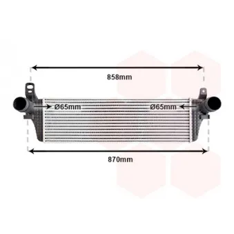 Intercooler, échangeur VAN WEZEL 58004313