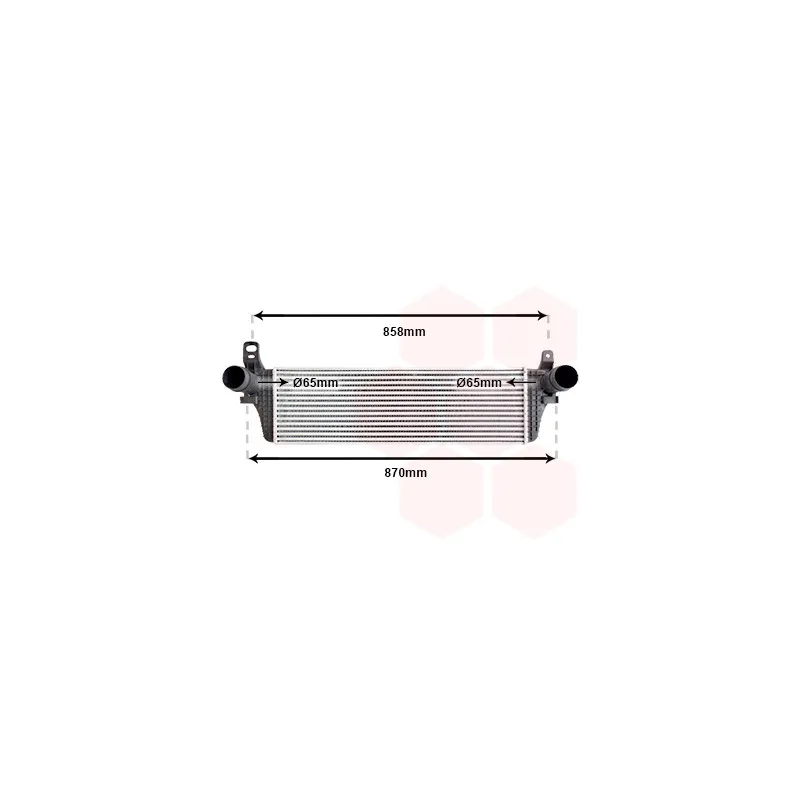 Intercooler, échangeur VAN WEZEL 58004313