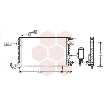 Condenseur, climatisation VAN WEZEL 58005142