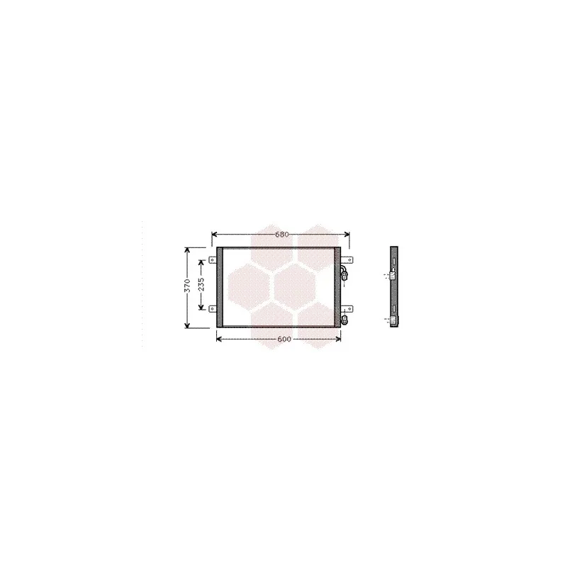 Condenseur, climatisation VAN WEZEL 58005153