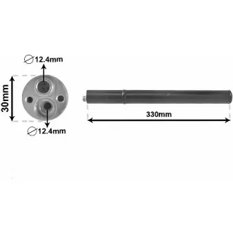 Filtre déshydratant, climatisation VAN WEZEL 5800D210