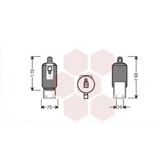 Filtre déshydratant, climatisation VAN WEZEL 5800D292