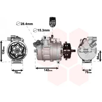 Compresseur, climatisation VAN WEZEL 5800K087