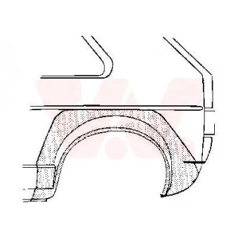 Panneau latéral arrière gauche VAN WEZEL 5810.45