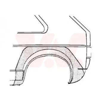 Panneau latéral arrière gauche VAN WEZEL 5810147