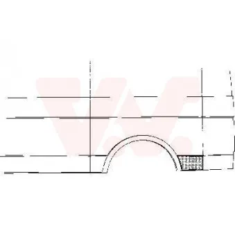 Panneau latéral arrière gauche VAN WEZEL 5858143