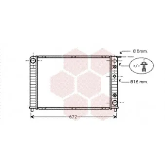 Radiateur, refroidissement du moteur VAN WEZEL 59002089