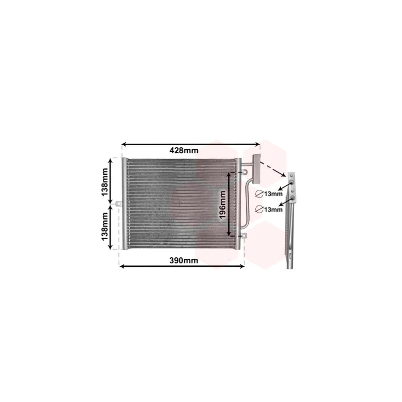 Condenseur, climatisation VAN WEZEL 74005038