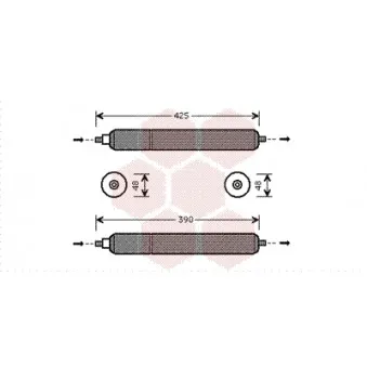 Filtre déshydratant, climatisation VAN WEZEL 7700D001