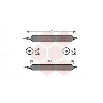 Filtre déshydratant, climatisation VAN WEZEL 7700D003