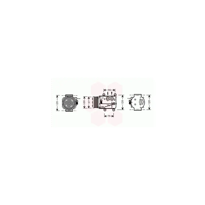 Compresseur, climatisation VAN WEZEL 7700K026