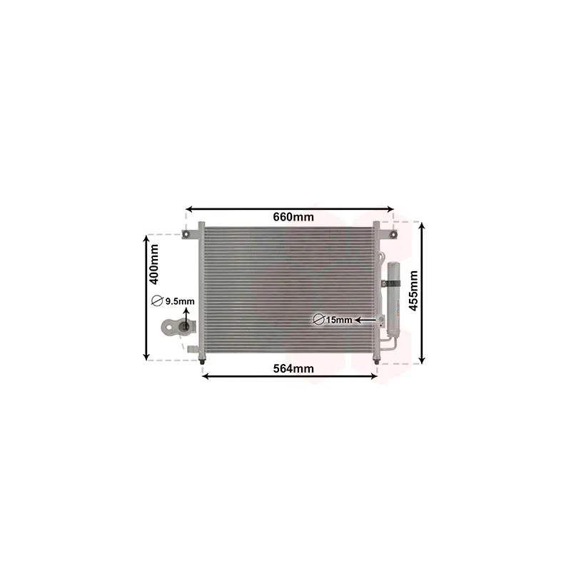 Condenseur, climatisation VAN WEZEL 81005061