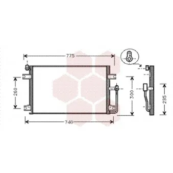 Condenseur, climatisation VAN WEZEL 81005085